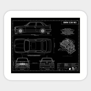 E30 M3 Black Sticker